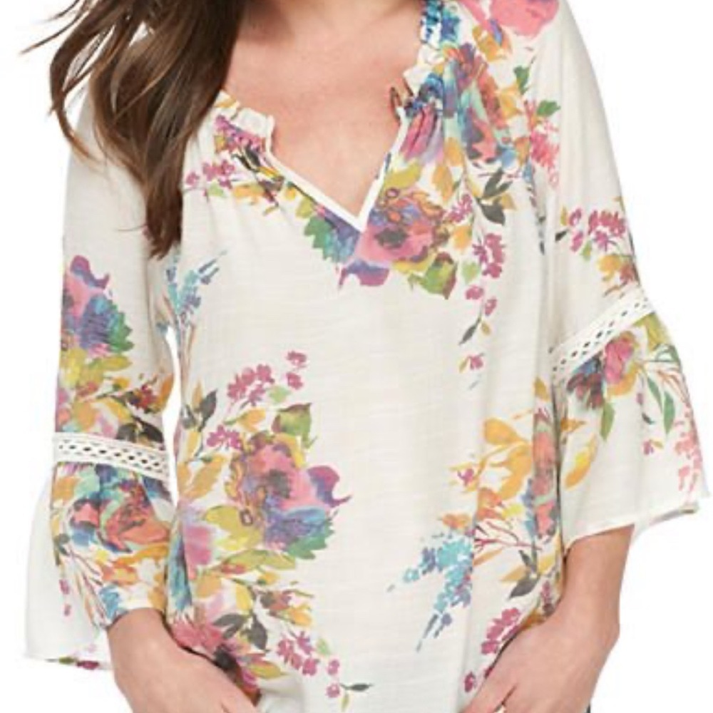 Spence blouse with a floral pattern Size 1X - Picture 1 of 5